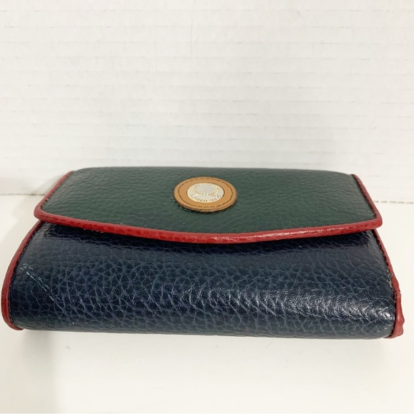Vintage Alfred Sung Tri-Color Leather Wallet Flap with Snap Closure Change Purse - Picture 5 of 13